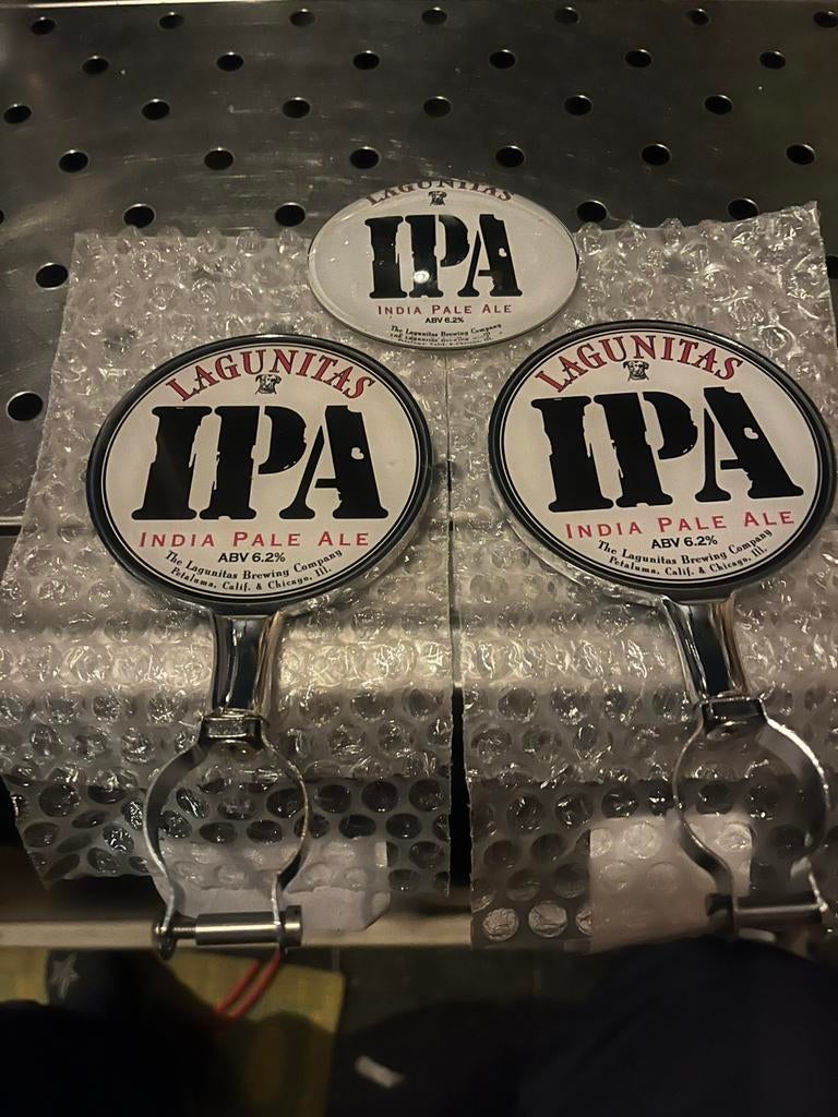 Lagunitas tapruiters lensverlichting en schildje, Verzamelen, Biermerken, Ophalen of Verzenden, Zo goed als nieuw, Overige merken