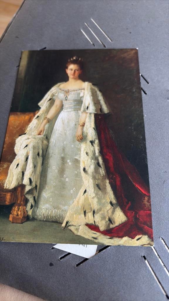 Ansichtkaart van Paleis het loo schilderij wilhelmina, Ophalen of Verzenden, 1980 tot heden, Overige thema's