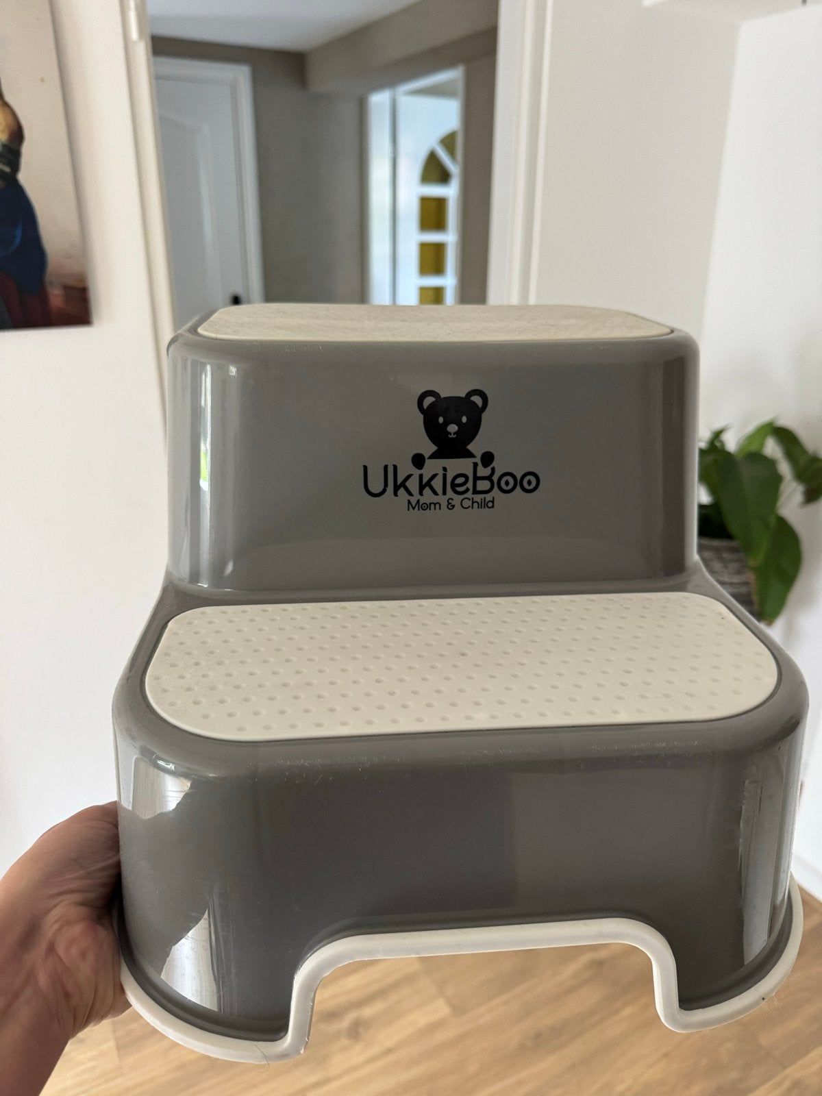 UkkiBoo Opstapje voor Kinderen - Grijs, Ophalen, Zo goed als nieuw
