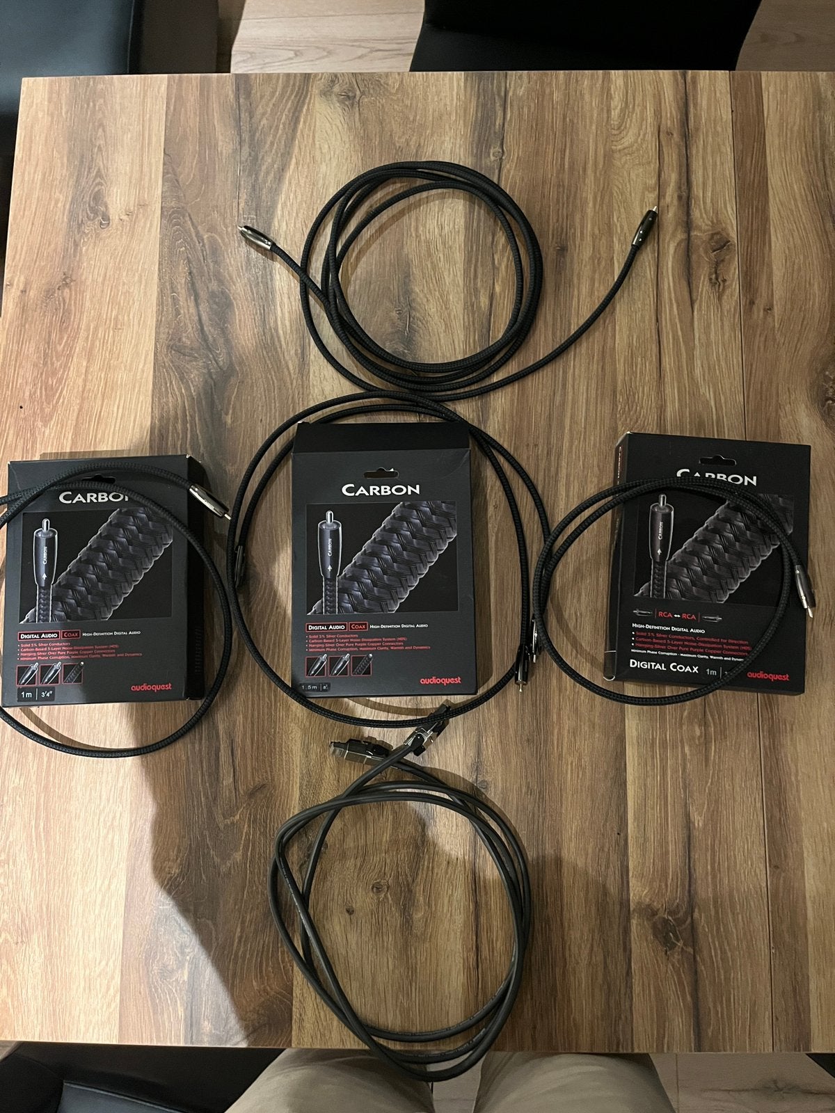 Audioquest Carbon coax MIT Siltech Cardas Norsost, Ophalen of Verzenden, Zo goed als nieuw, Minder dan 2 meter, Coaxiale kabel