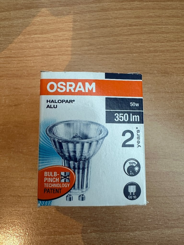 Osram Halopar ALU 50w kleur 2800k GU10 15 stuks, Osram, GU10, Nieuw, Ophalen of Verzenden