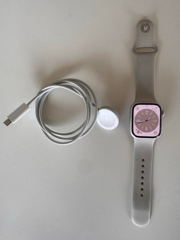 Apple Watch Series 8 41mm starlight, Afstand, IOS, Ophalen of Verzenden, Zo goed als nieuw