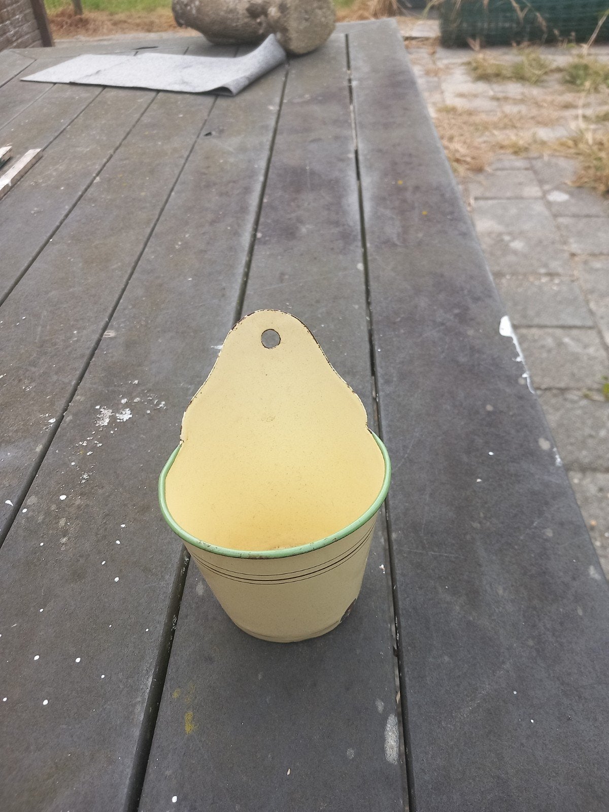 emaille groene zeep bakje, Antiek en Kunst, Ophalen of Verzenden