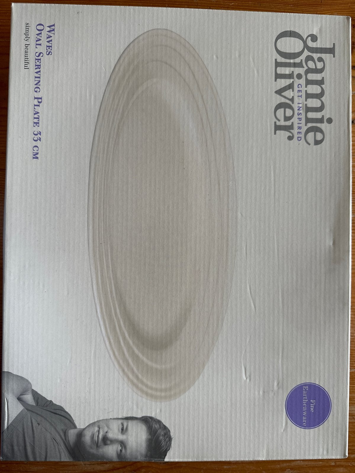 2 x Jamie Oliver Waves Ovale Serveerschaal 35 cm, Overige merken, Ophalen of Verzenden, Modern, Aardewerk