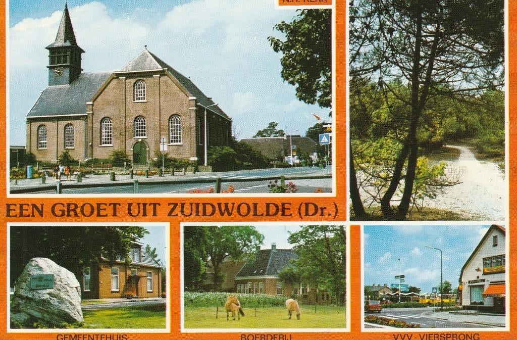 Ansichtkaart Groet uit Zuidwolde (Dr.), Verzamelen, Ansichtkaarten | Nederland, Ophalen of Verzenden, 1980 tot heden, Ongelopen