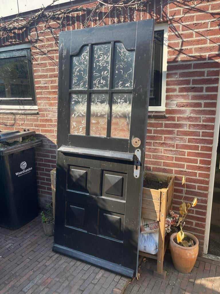 Hele goede massief houten voordeur, Doe-het-zelf en Verbouw, Deuren en Horren, Ophalen, Gebruikt, 80 tot 100 cm, Buitendeur