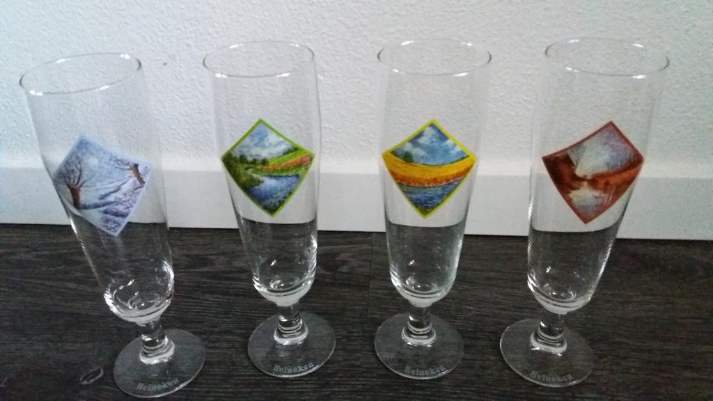 Heineken glazen de vier seizoenen, Ophalen, Zo goed als nieuw, Bierglas