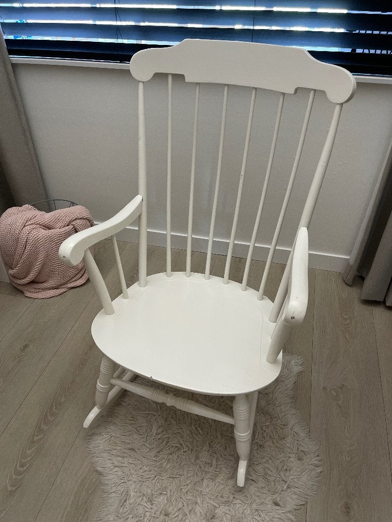 Schommelstoel wit, Ophalen, Wit, Eén