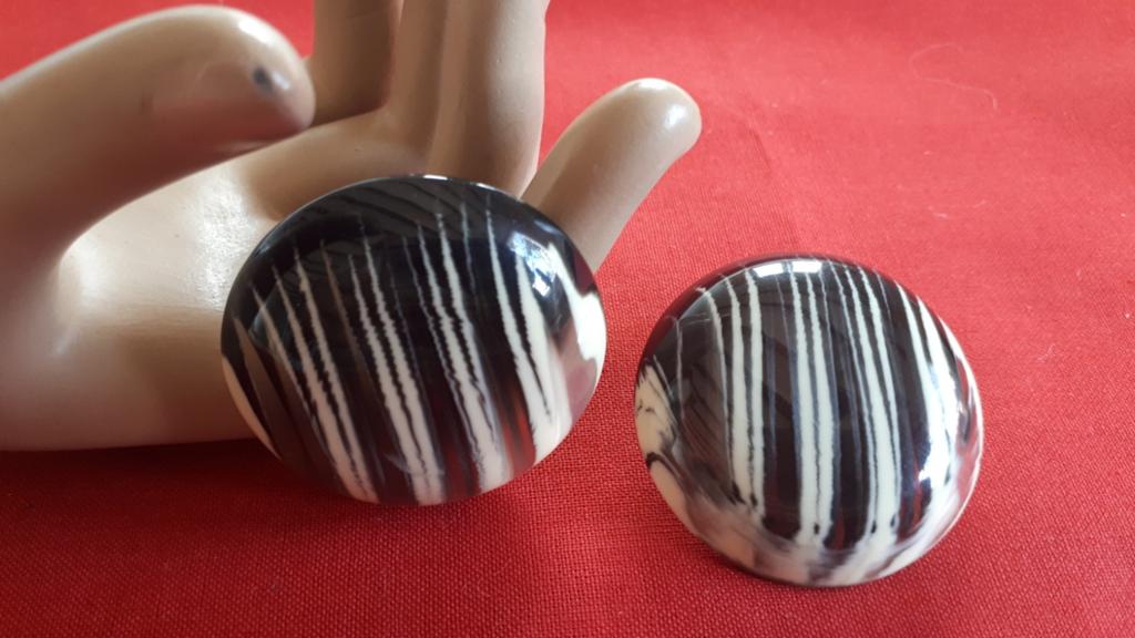 Grote Franse ART DECO Oorclips van Lucite., Sieraden, Tassen en Uiterlijk, Antieke sieraden, Ophalen of Verzenden, Overige materialen