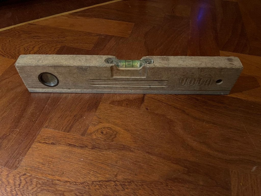 VOLA Oude houten waterpas Lengte: 40 cm antieke water pas, Ophalen of Verzenden