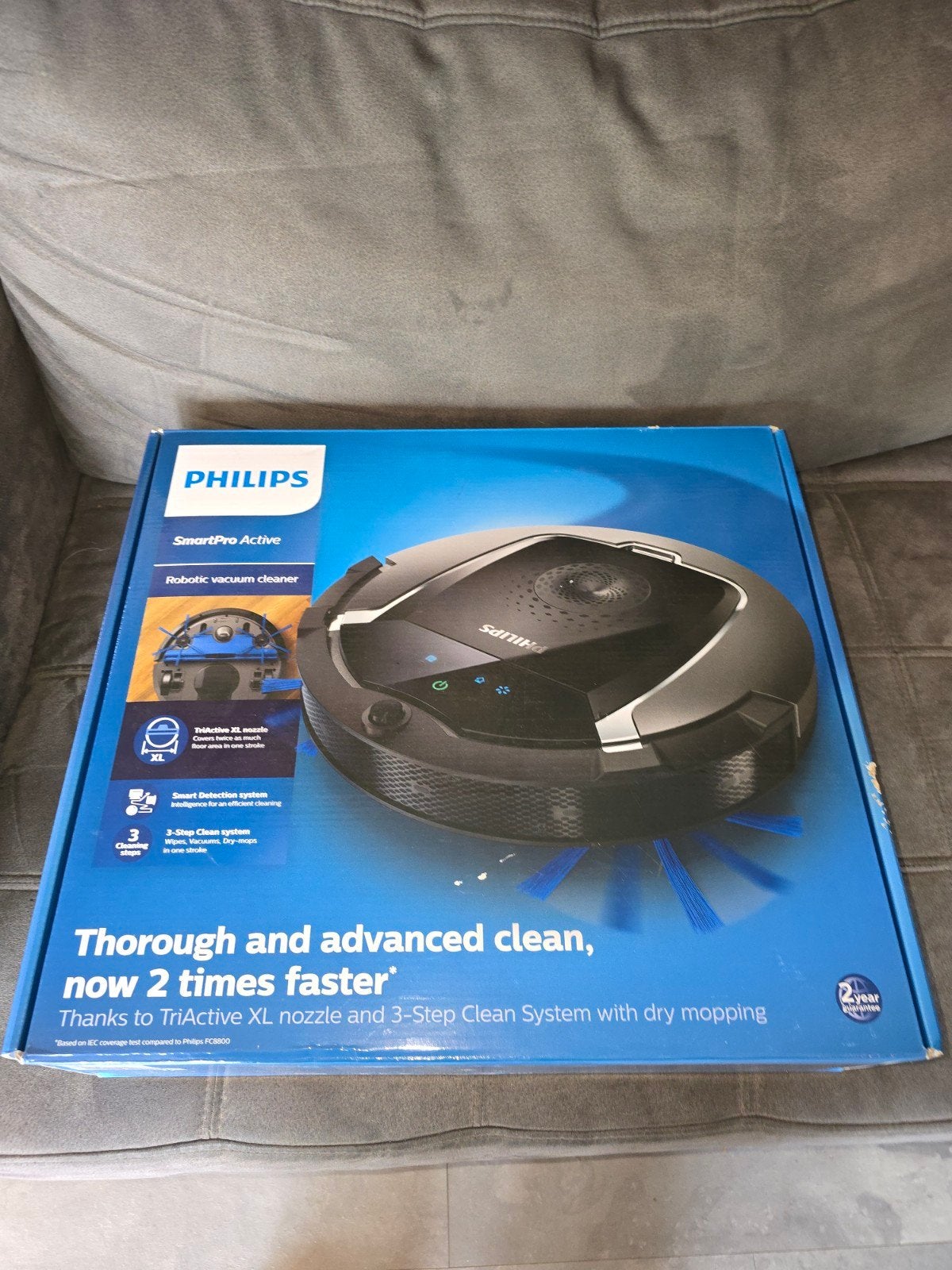Philips SmartPro Active Robotstofzuiger - Weinig gebruikt, Witgoed en Apparatuur, Ophalen, Gebruikt, Oplaadstation, Philips