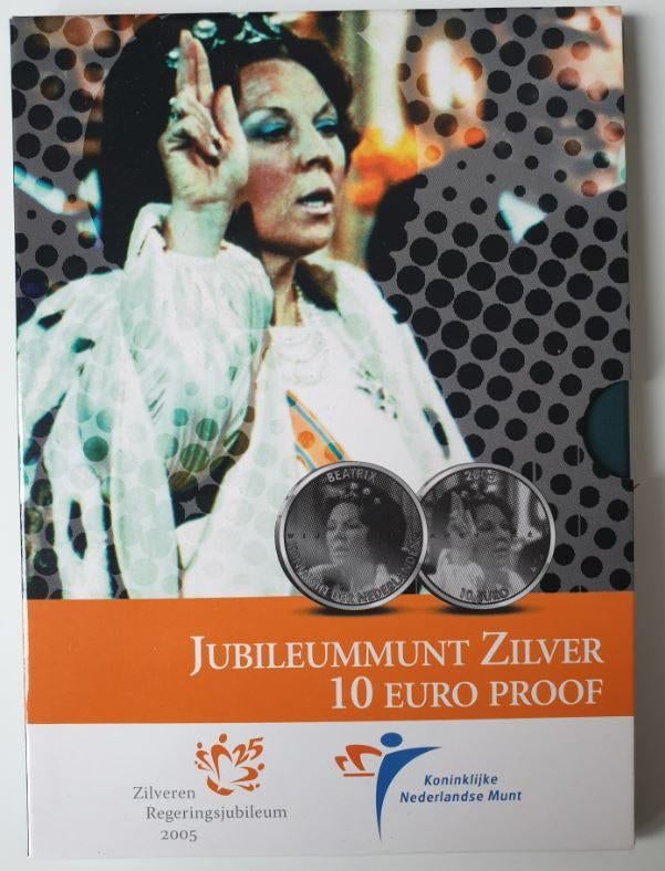 10 Euro 2005 Jubileummunt Proof, Postzegels en Munten, Munten | Nederland, Verzenden, Koningin Beatrix, Euro's, Losse munt