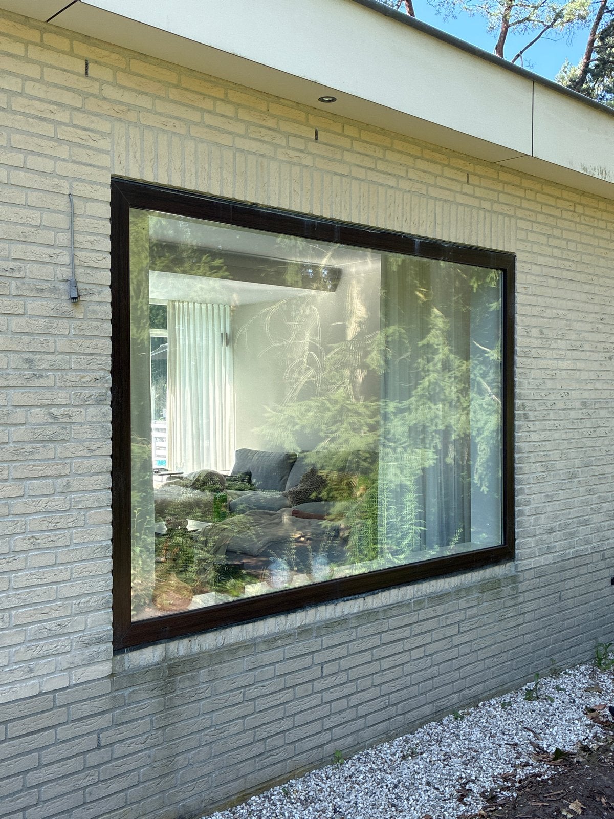 Groot gevelraam/deur  met dubbelglas, Doe-het-zelf en Verbouw, Glas en Ramen, Ophalen, Gevelraam of Ruit, Gebruikt, 160 cm of meer