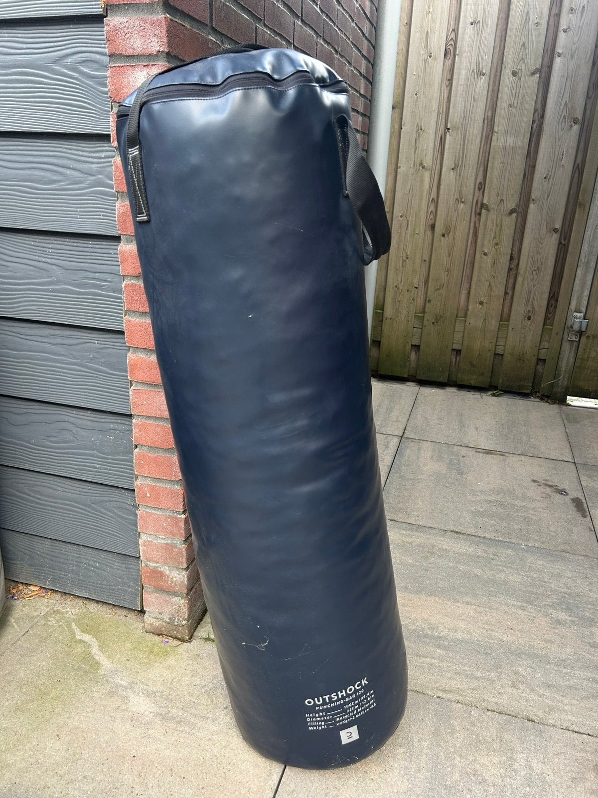 Bokszak Outshock 120cm met Bokshandschoenen ADVNK, Sport en Fitness, Ophalen, Gebruikt, Bokszak