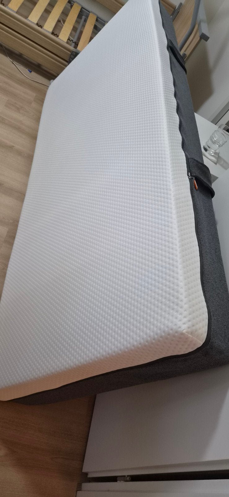 Eenpersoons Emma matras, Ophalen, 90 cm, Eenpersoons, Wit