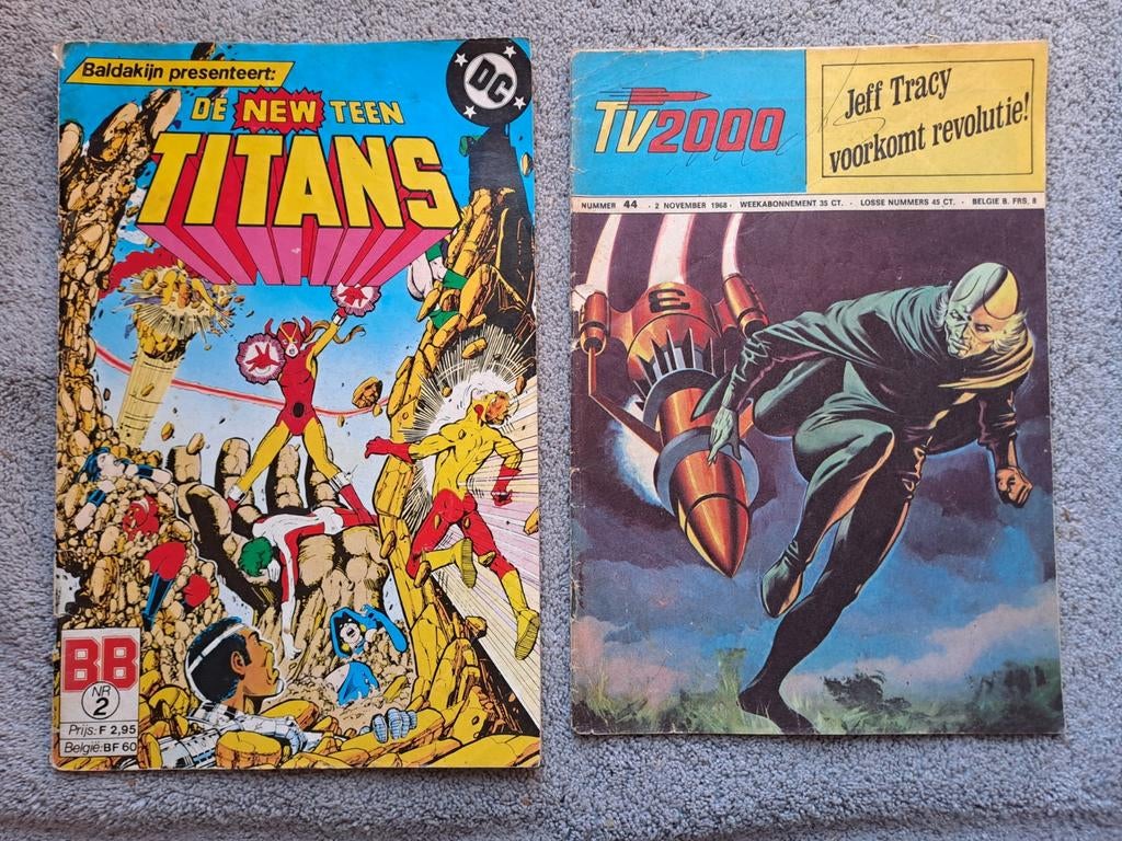 Vintage Stripboeken Thunderbirds De New Teen Titans & TV2000, Boeken, Stripboeken, Meerdere stripboeken, Ophalen of Verzenden
