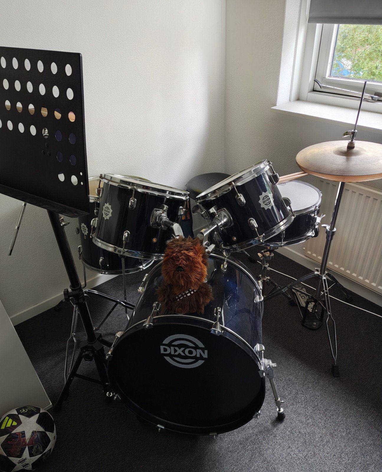 Dixon drumstel met bekkens en accessoires, Ophalen, Gebruikt, Overige merken
