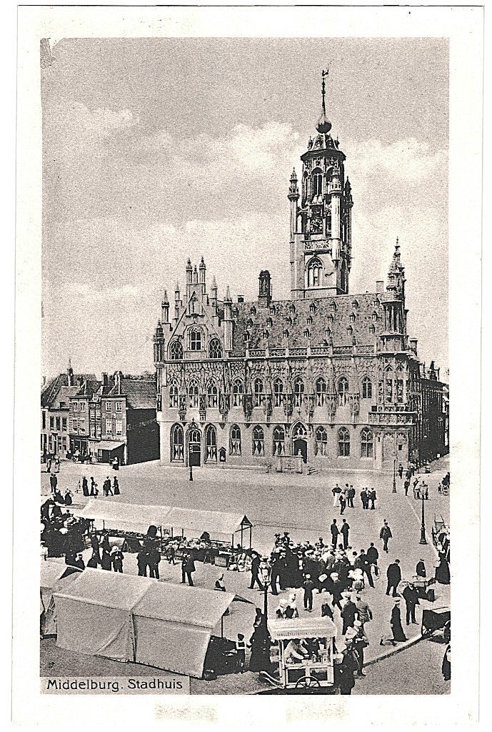 700404 Middelburg Stadhuis ZL Nette oude kaart onbeschreven, Ophalen of Verzenden, Voor 1920, Ongelopen, Zeeland