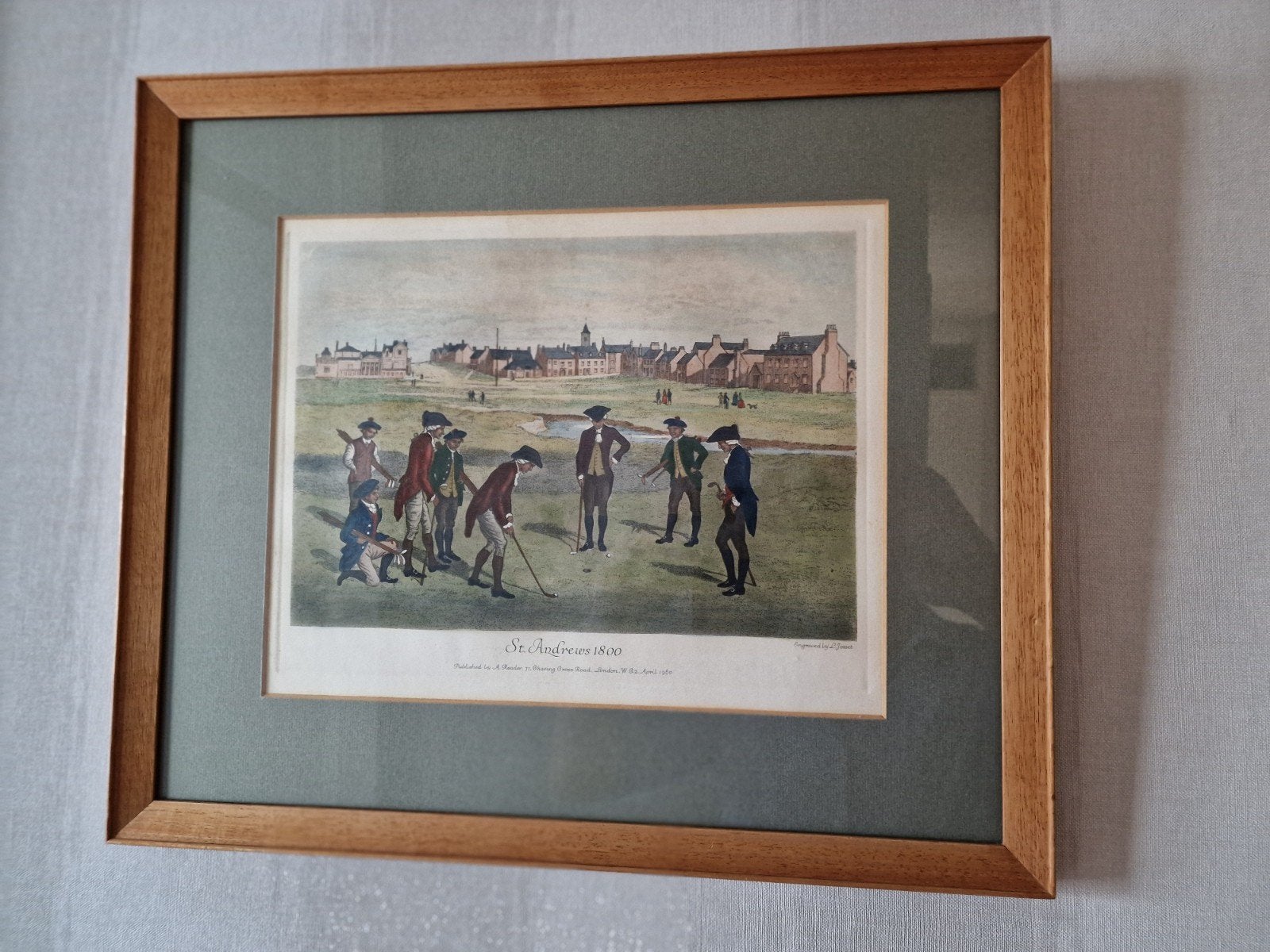 klassiek schilderij golf scene, Antiek en Kunst, Ophalen of Verzenden