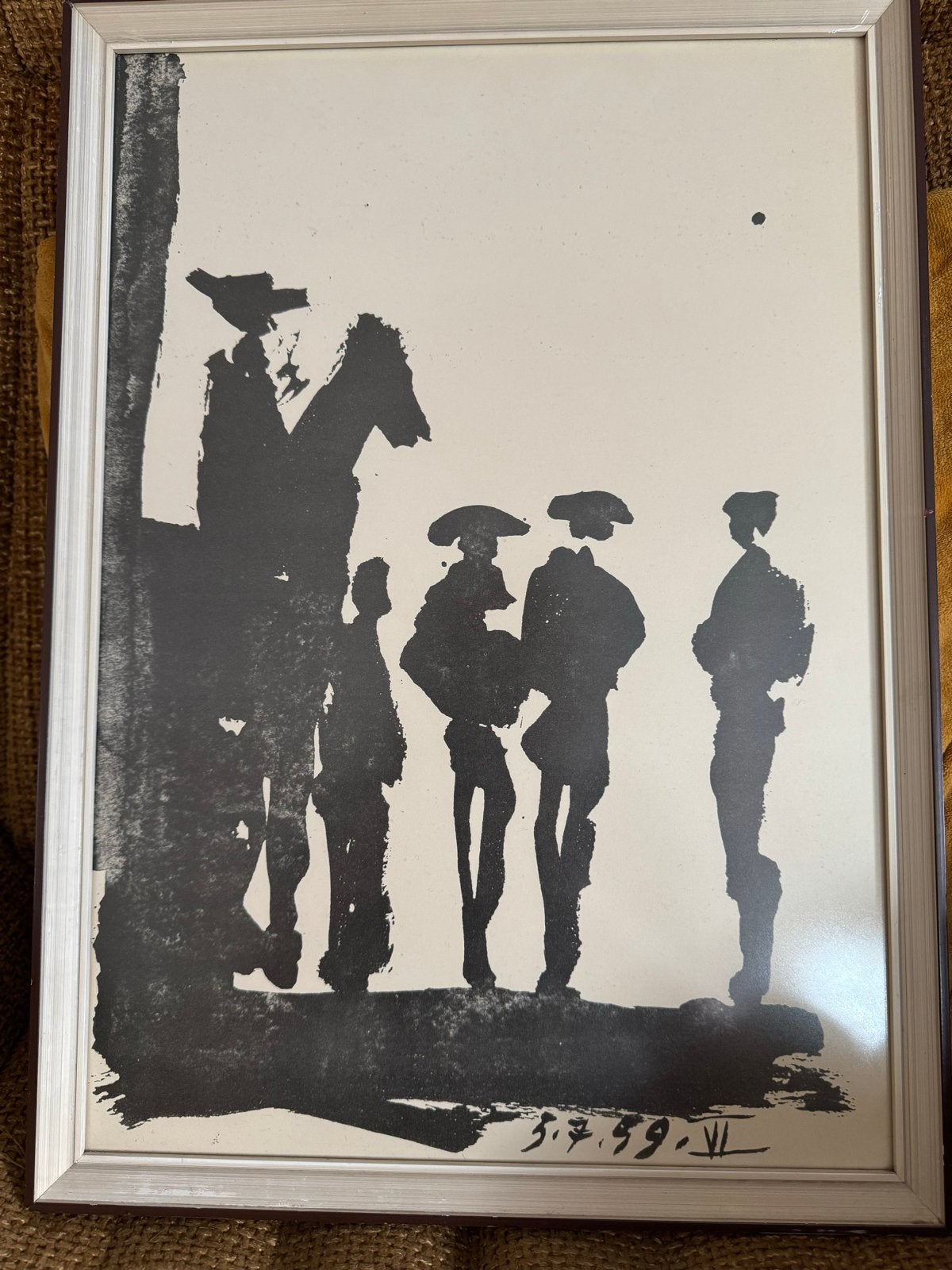 Ingelijste Litho Pablo Picasso - Antireflectie Glas, Ingelijst, Ophalen of Verzenden, Portret en Figuren, Lithografie