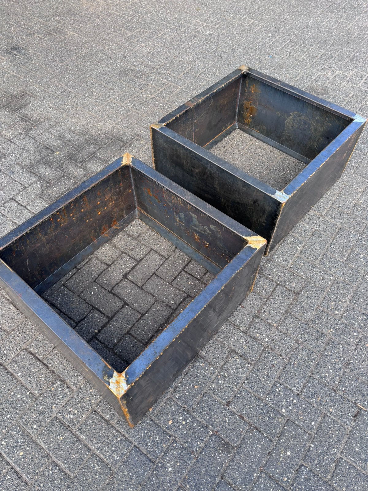 Cortenstaal bloembakken 80 x 80 x 40 volledig gelast, Tuin en Terras, Ophalen of Verzenden, Nieuw, Metaal
