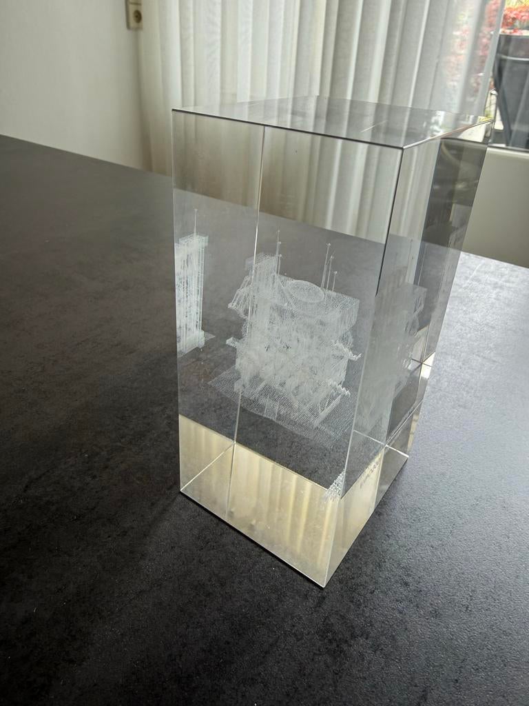 Expo 2000 Hannover Kristalglas 3D - Zwaar en Prachtig, Huis en Inrichting, Ophalen of Verzenden, Zo goed als nieuw