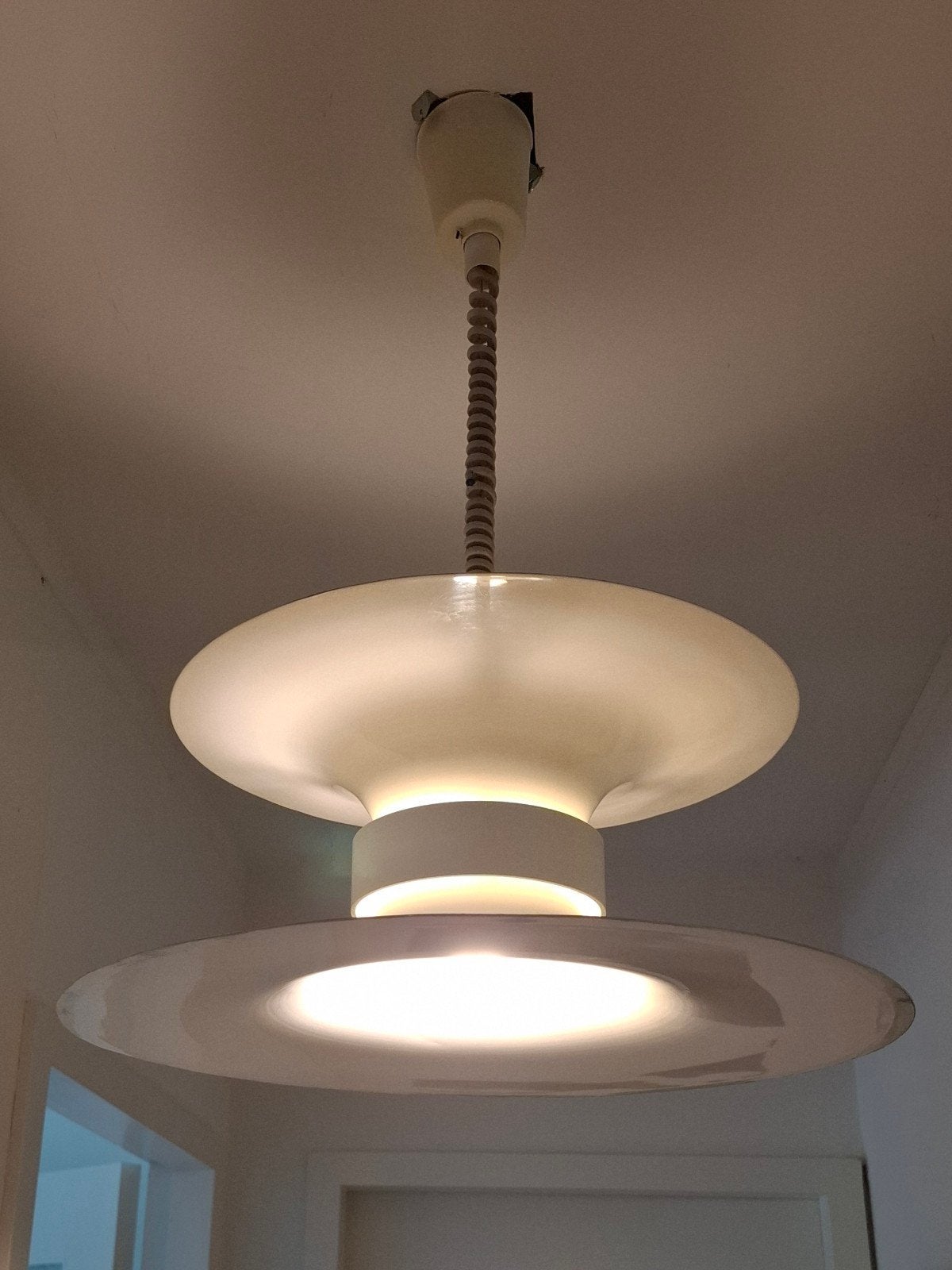 Vintage Deense Design Hanglamp, Ophalen of Verzenden, Gebruikt, Metaal, Deens design, Vintage, Modern