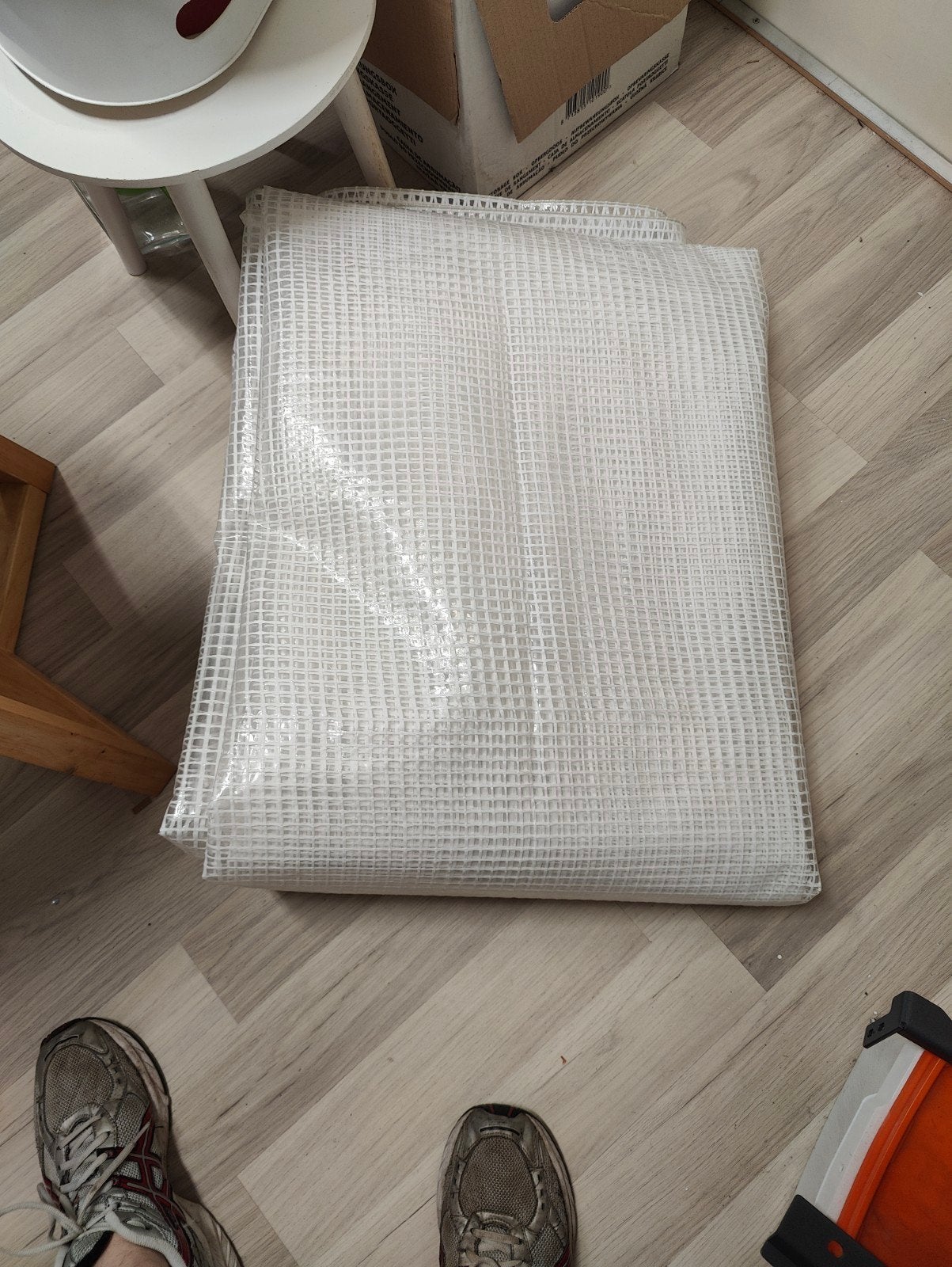 Gewapend transparant afdekzeil 4x6m 200gr/m² met ringen, Doe-het-zelf en Verbouw, Zeil en Folie, Ophalen, Nieuw, 15 m² of meer