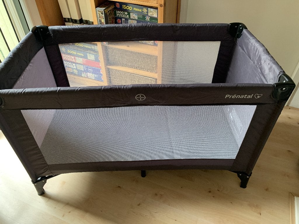 Prénatal logeer- / campingbedje, Kinderen en Baby's, Kinderkamer | Bedden, Ophalen, Zo goed als nieuw, 180 cm of meer, 85 tot 100 cm