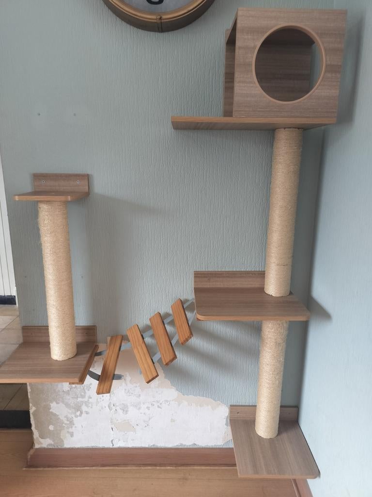 Kattenkrab wandmeubel, Dieren en Toebehoren, Ophalen, Gebruikt, Krabpaal
