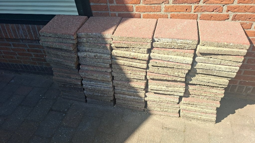 Rode Tegels 30x30  Gratis, Ophalen, Gebruikt, 5 tot 10 m², Beton