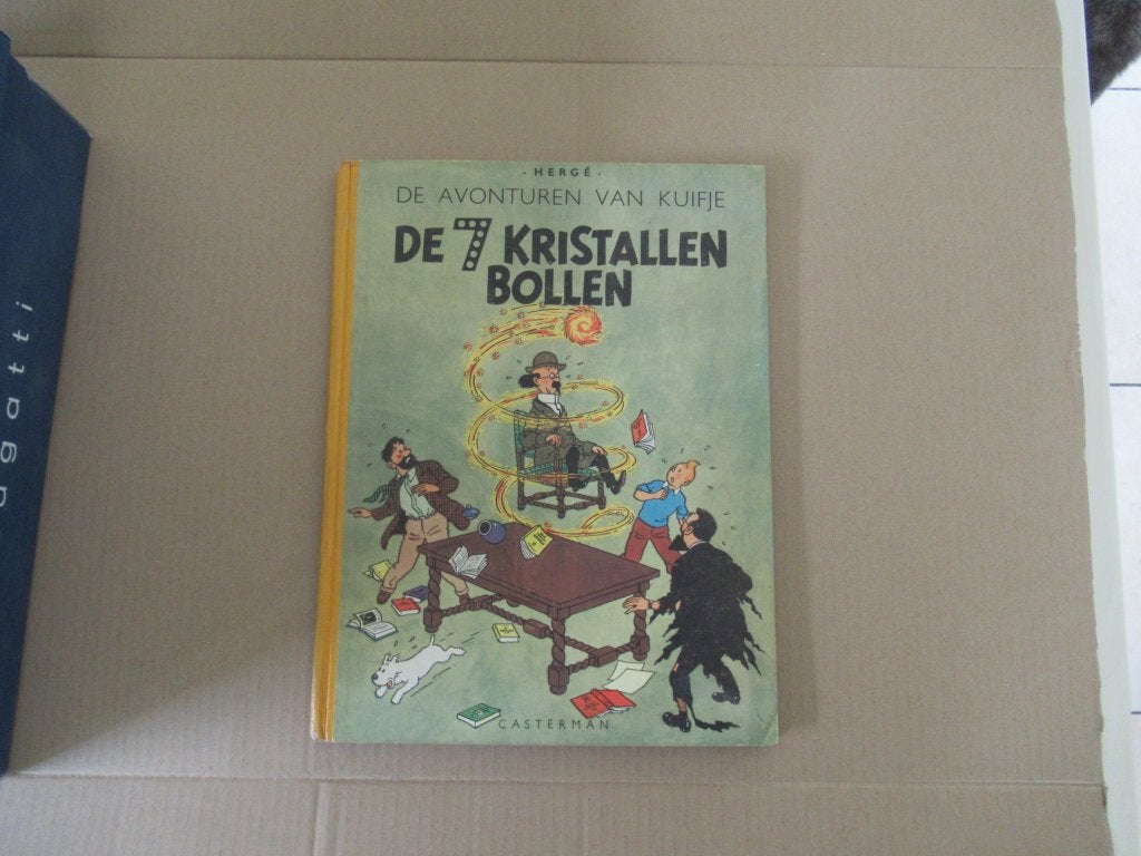 Kuifje: De 7 Kristallen Bollen - Eerste Druk (Casterman), Boeken, Stripboeken, Eén stripboek, Ophalen of Verzenden, Gelezen