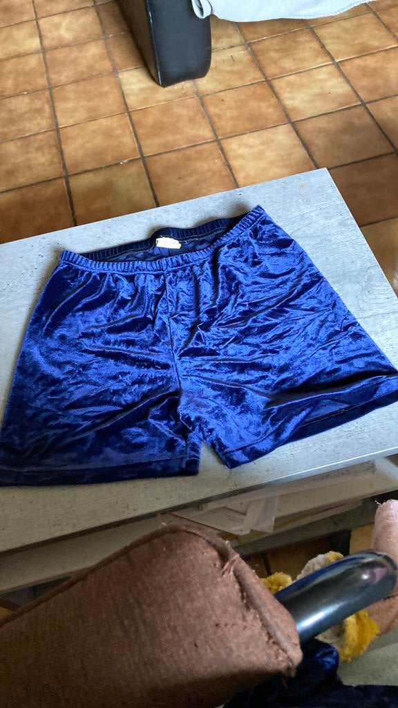 Turnbroekjes van fluweel stof, Blauw, Turnbroekje, Maat 36 t/m 42, Ophalen of Verzenden