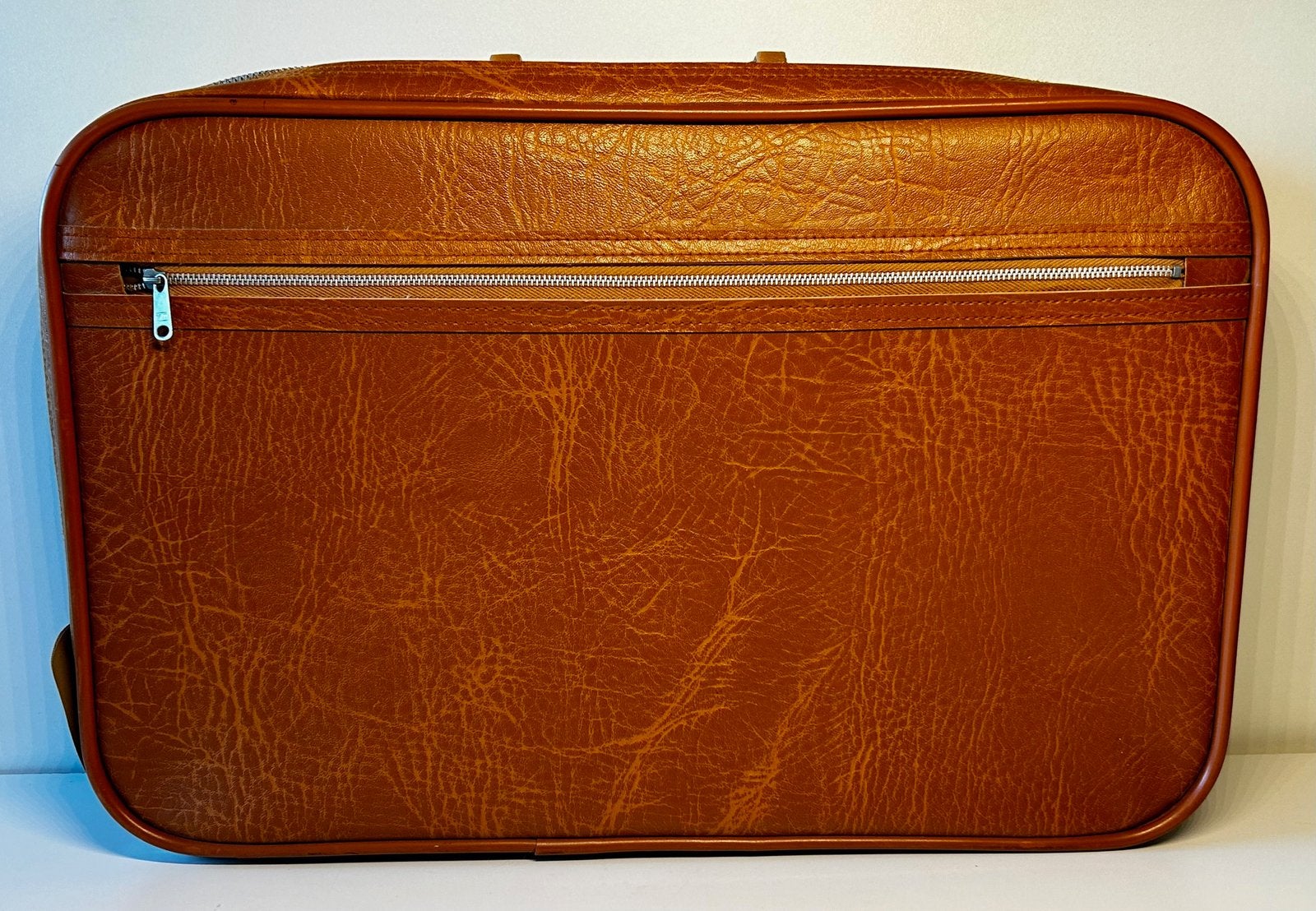 Retro Vintage  bruine koffer - Handbagage, Gebruikt, 50 tot 60 cm, Ophalen of Verzenden, Zacht kunststof