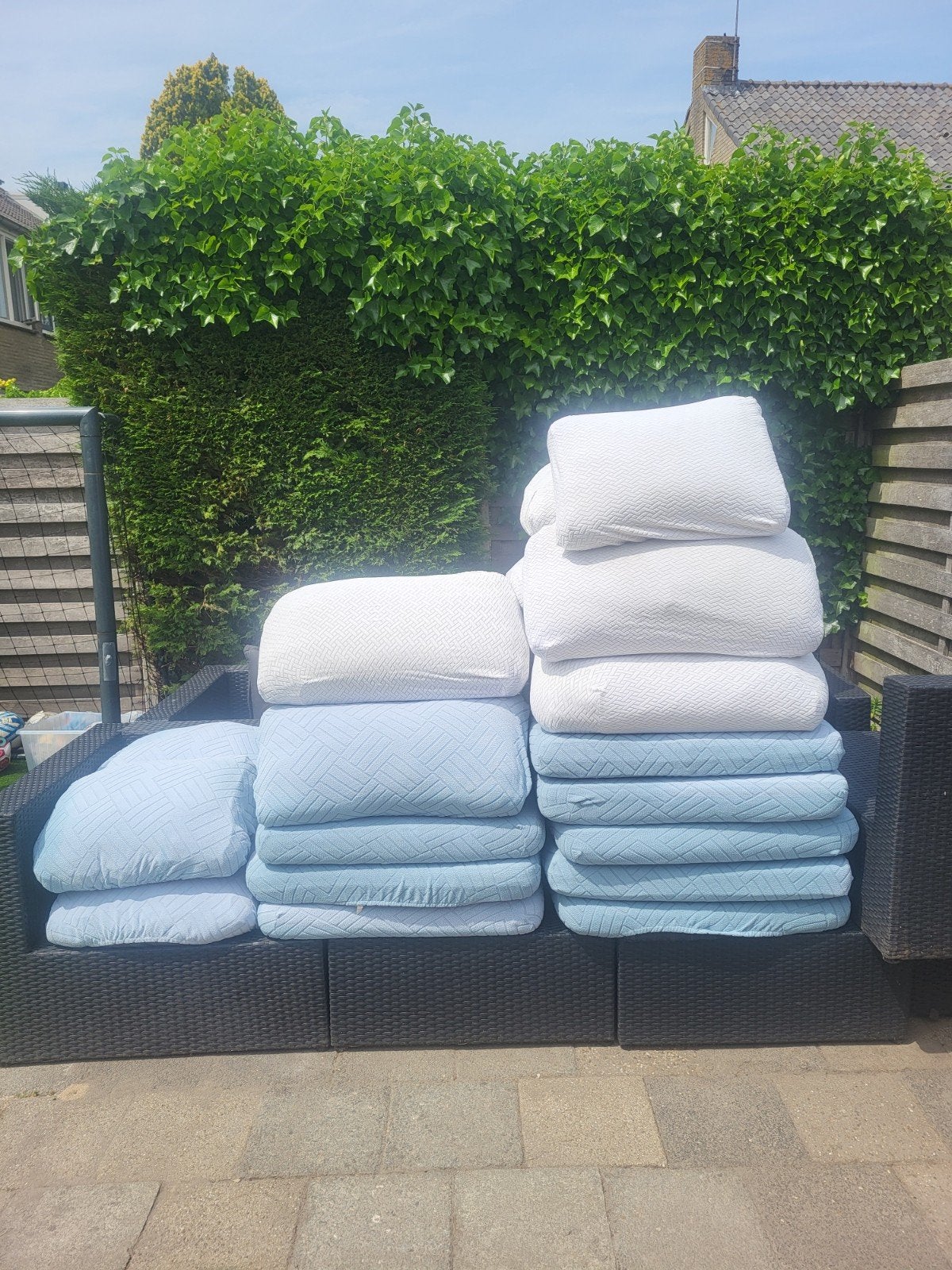 Grote set tuinkussens met afneembare hoezen, Ophalen, Overige materialen