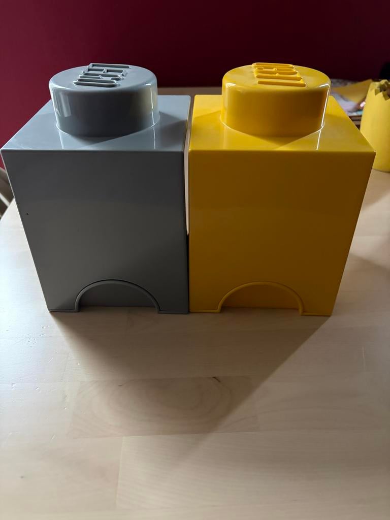 Lego Opbergdozen - Grijs en Geel, Ophalen of Verzenden, Gebruikt, Overige typen, Lego