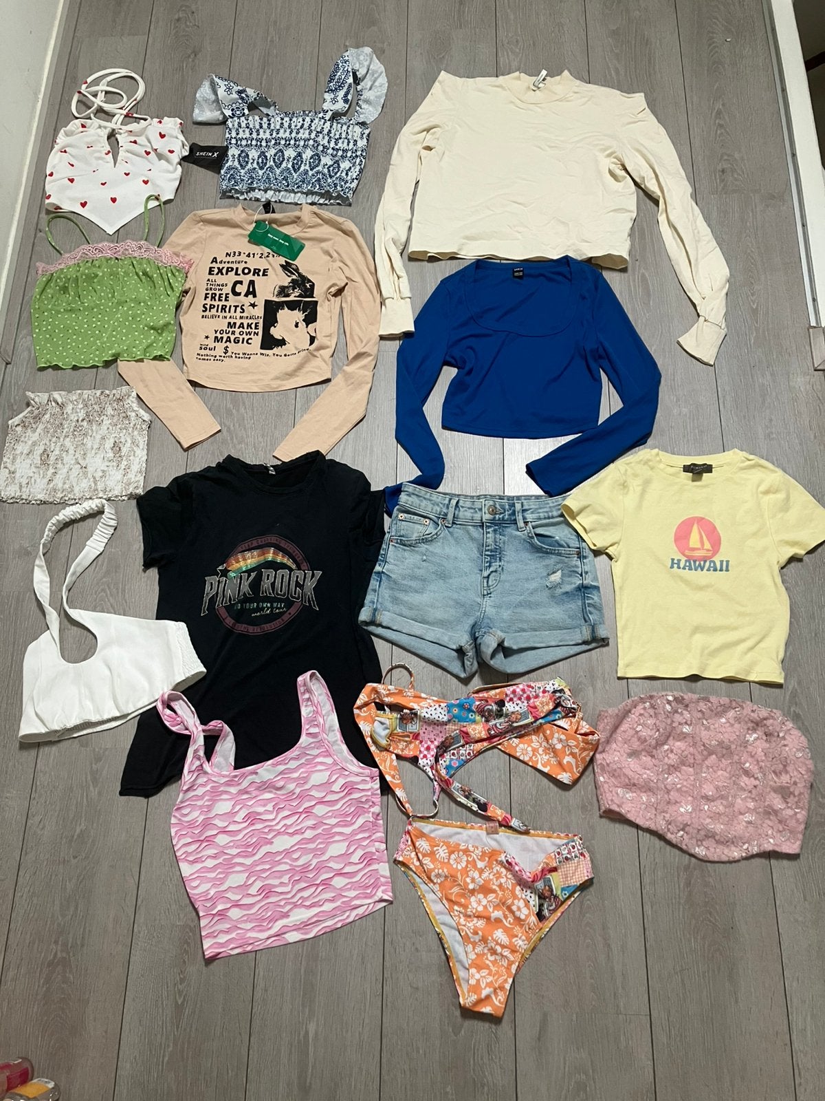 Pakket met tops shirts short maat XS, Kleding | Dames, Ophalen of Verzenden, Zo goed als nieuw, Maat 34 (XS) of kleiner