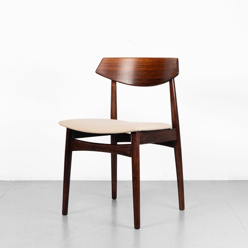 Vintage Deense eetkamerstoelen in palissander, set van 6, Huis en Inrichting, Stoelen, Ophalen, Gebruikt, Overige kleuren, Deens Design, Scandinavisch, Vintage, Mid Century, Retro