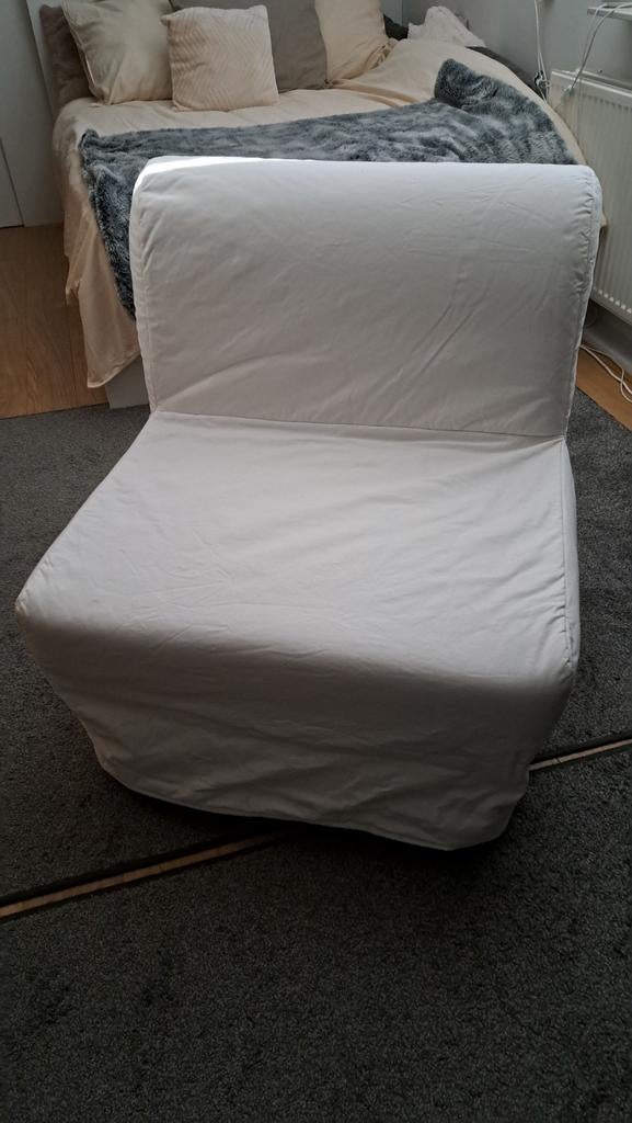 Ikea bedbank stoel 1 persoon gebruikt, Ophalen, Gebruikt, 90 cm, Eenpersoons