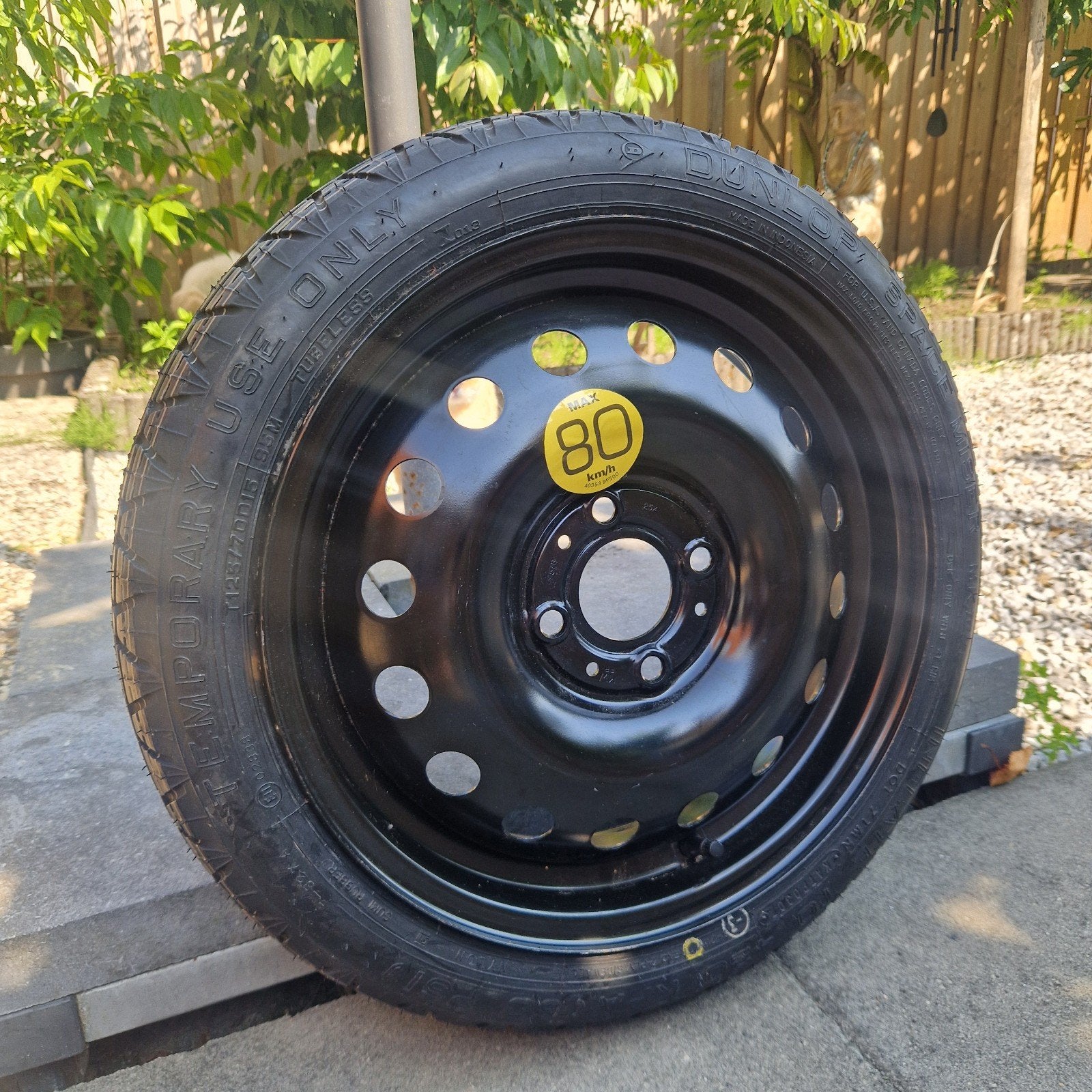Nieuw Dunlop T125/70 D15 reservewiel / thuiskomer, Ophalen, Nieuw