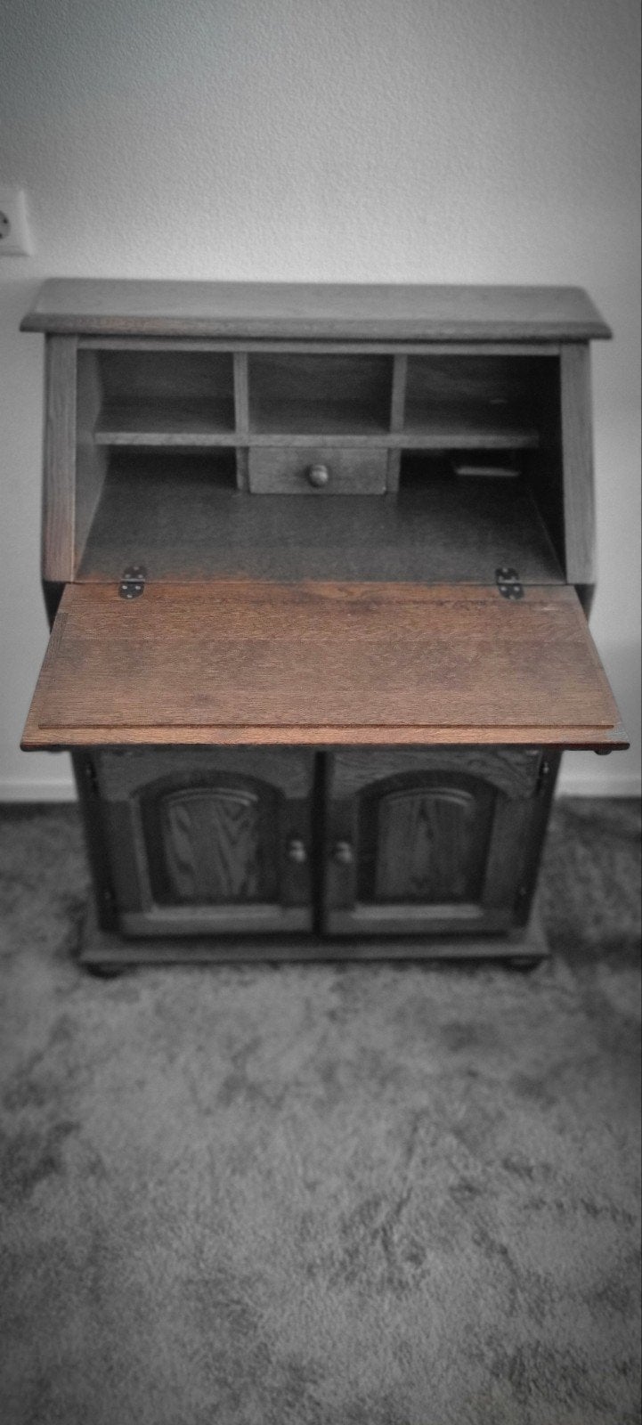 Antiek Eiken Secretaire / Bureau, Ophalen