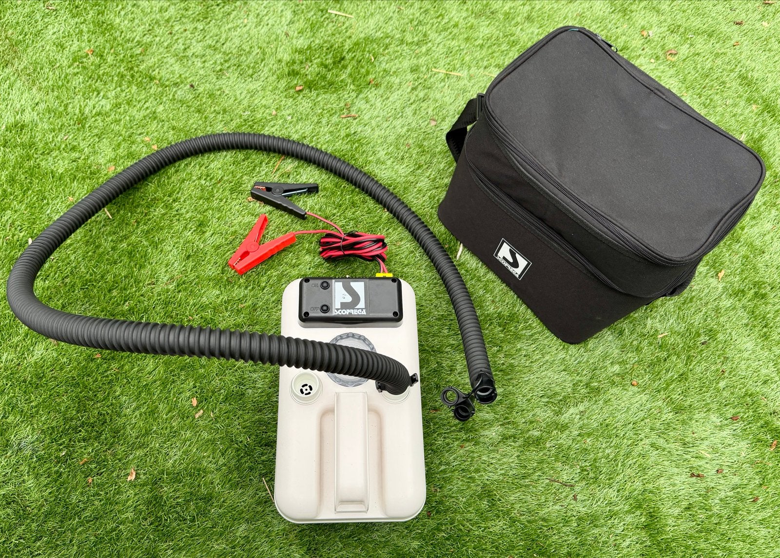 Krachtige Scoprega elektr. luchtpomp SUP/opblaasboot/kano, Ophalen of Verzenden, Zo goed als nieuw, Overige typen