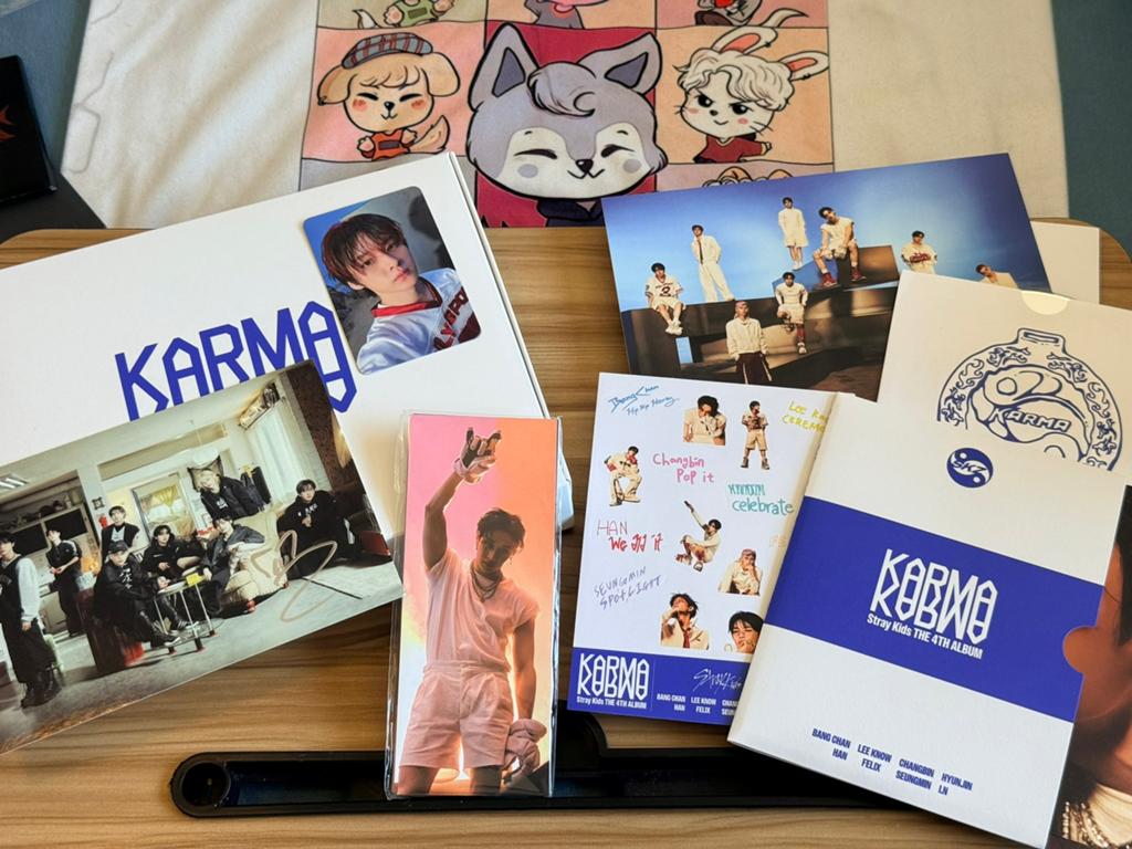 Stray Kids SIGNED karma album compleet, Ophalen of Verzenden, Zo goed als nieuw, Foto of Kaart