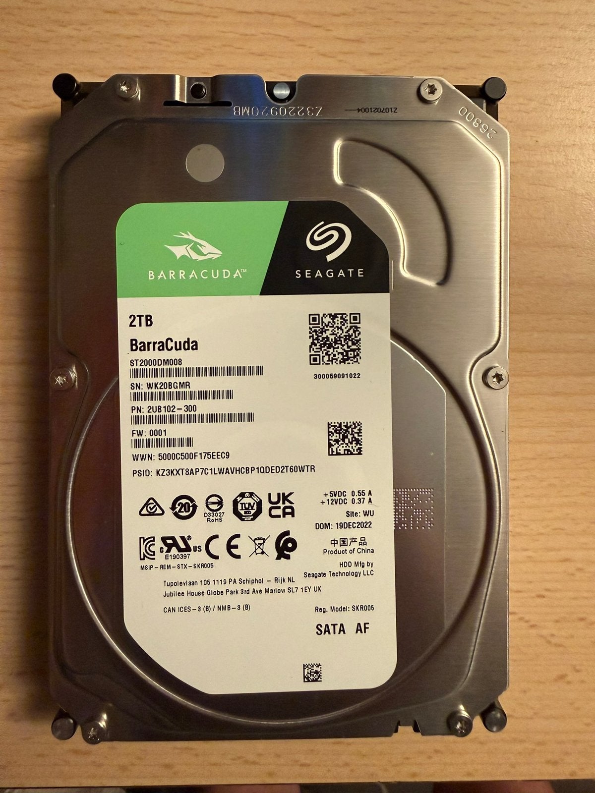 Seagate 2tb hdd schijf, Computers en Software, Harde schijven, Ophalen of Verzenden, Zo goed als nieuw