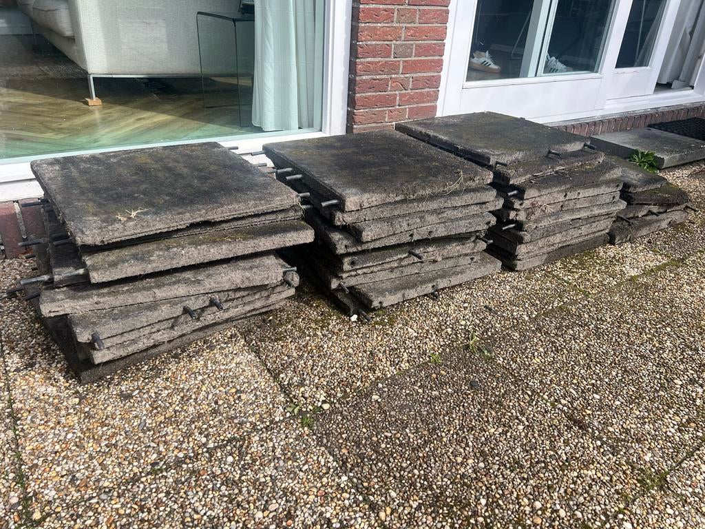 40 rubberen tegels 50x50x4cm - Ideaal voor speelplaats, Ophalen, Gebruikt, Rubber, 10 m² of meer
