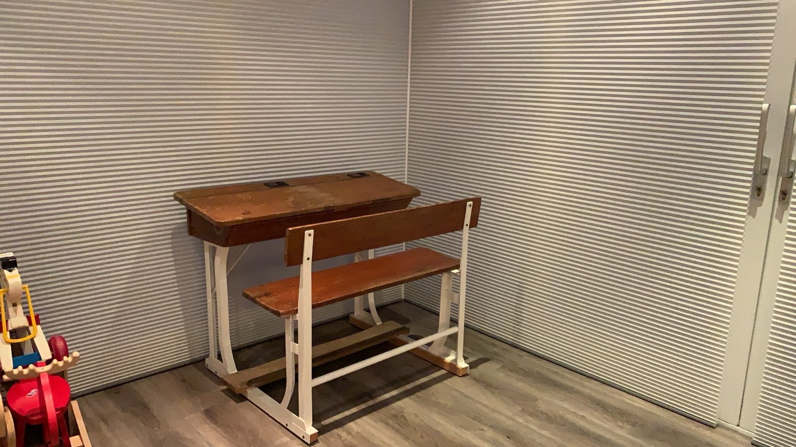 Vintage schoolbank met bankje - Antiek en charmant, Ophalen