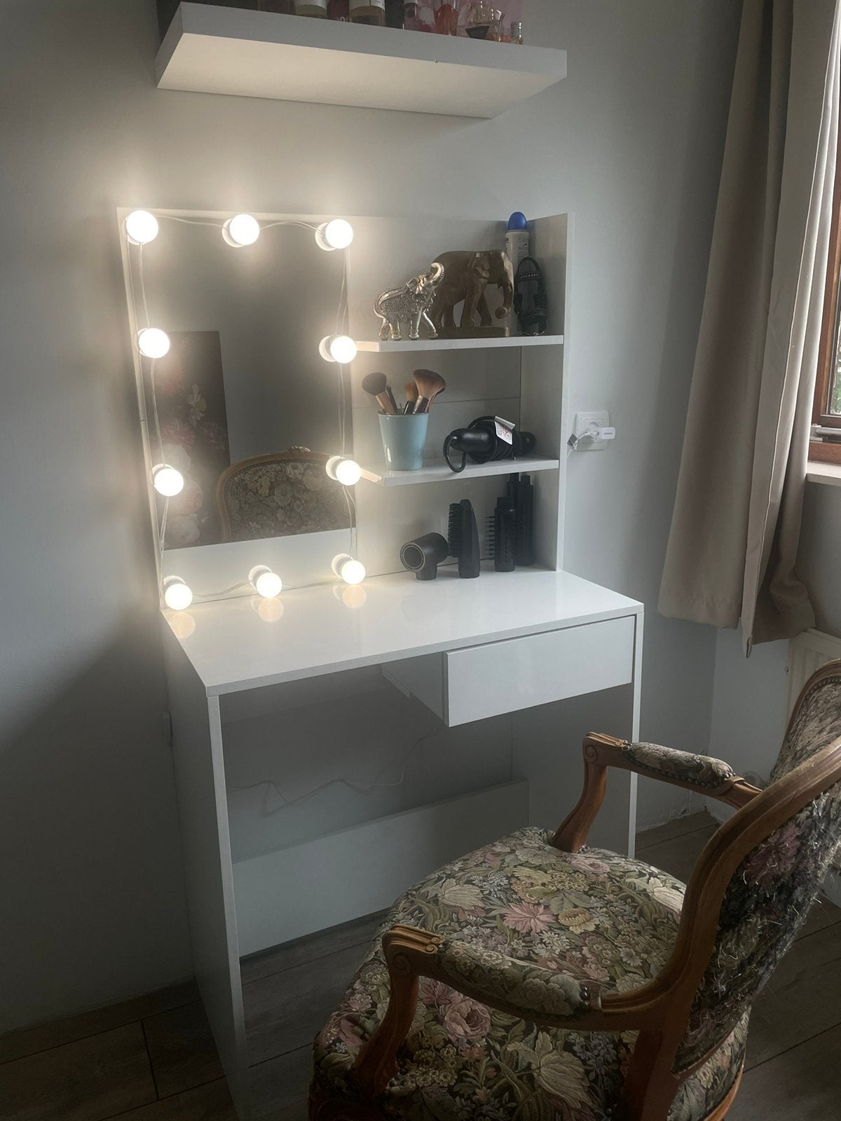 Kaptafel met led lampen, Ophalen, Gebruikt, 50 tot 100 cm, Minder dan 100 cm
