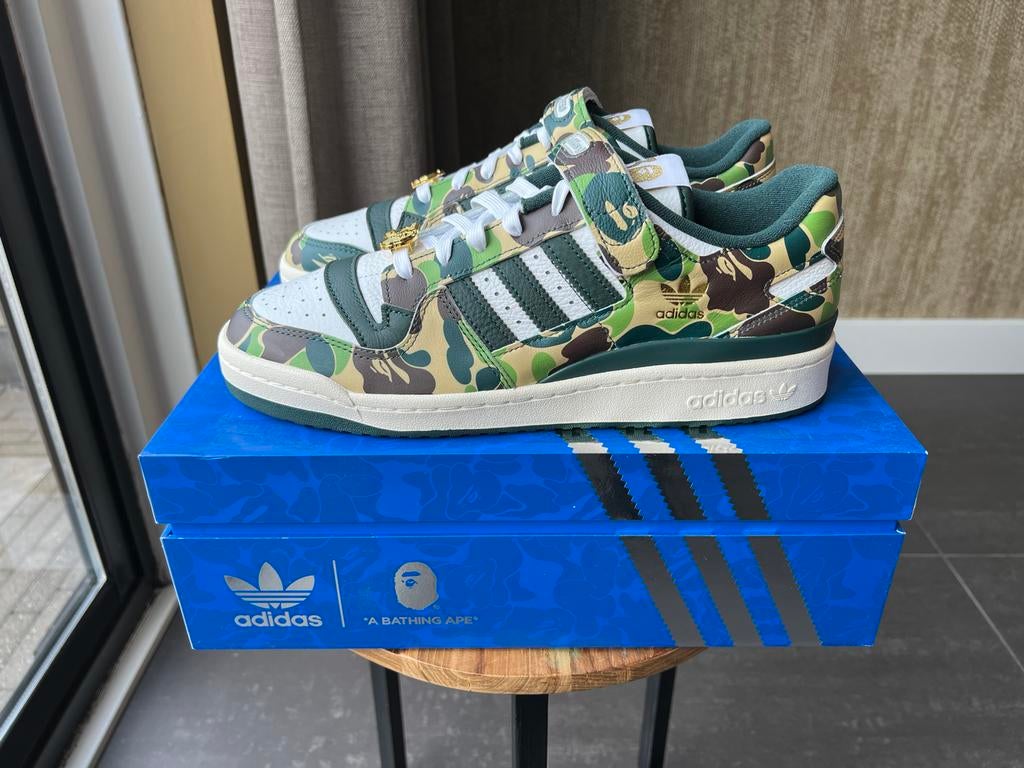 Adidas Forum 84 Low Bape 30th Anniversary Green Camo, Kleding | Heren, Schoenen, Overige kleuren, Nieuw, Ophalen of Verzenden