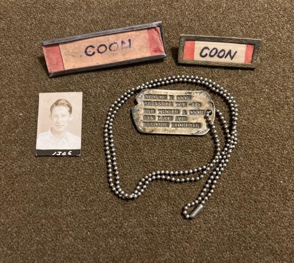 US NOK dog tag, 106th infantry division ww2, Verzamelen, Ophalen of Verzenden, Amerika, Embleem of Badge