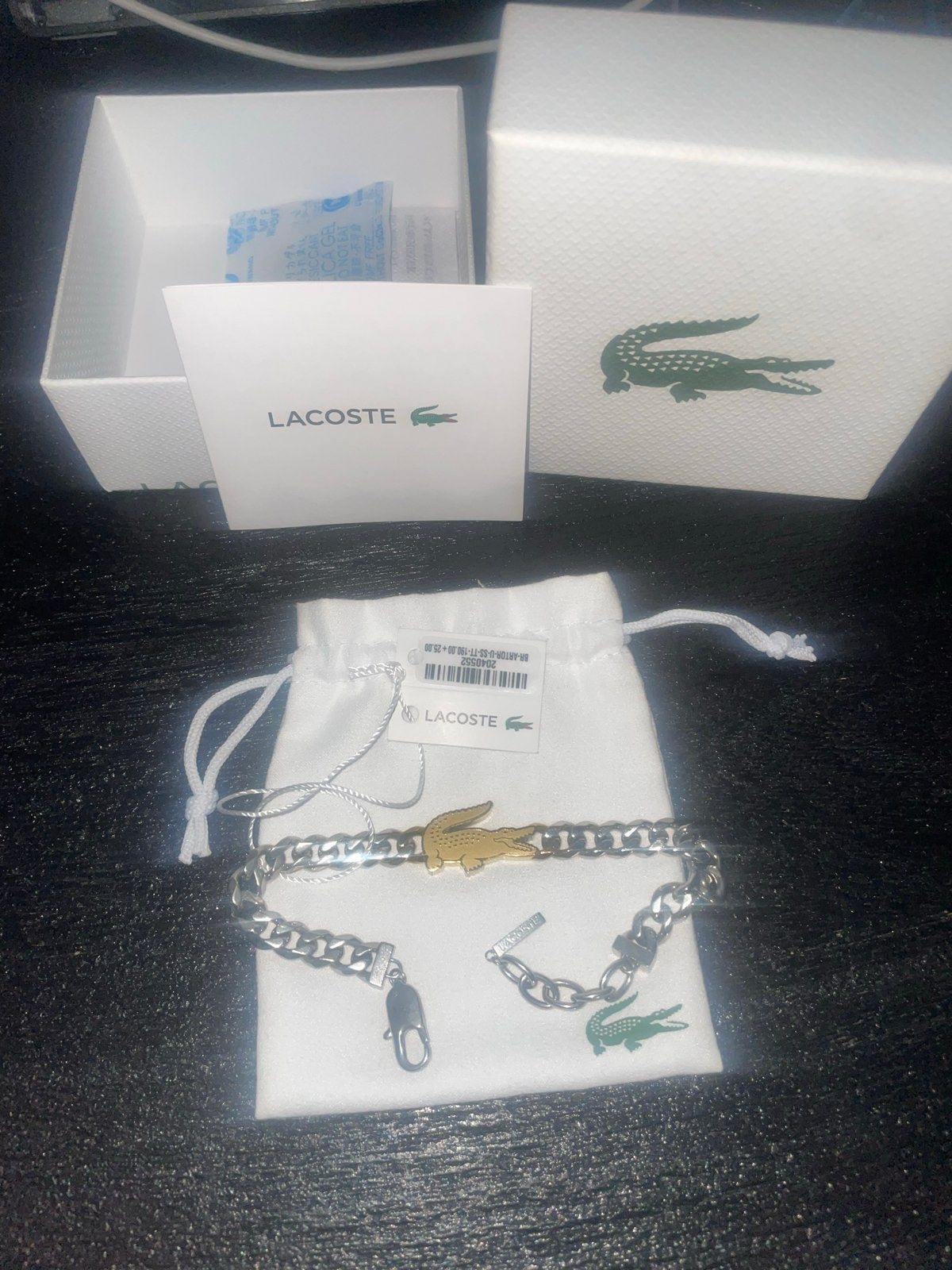 Lacoste armband, Staal, Nieuw, Ophalen of Verzenden, Met bedels of kralen